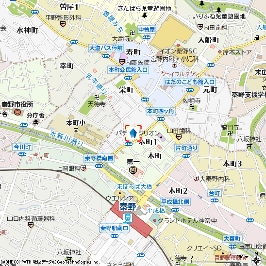 渋沢支店付近の地図